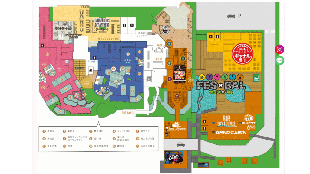 キャナルリゾートのフロアマップ