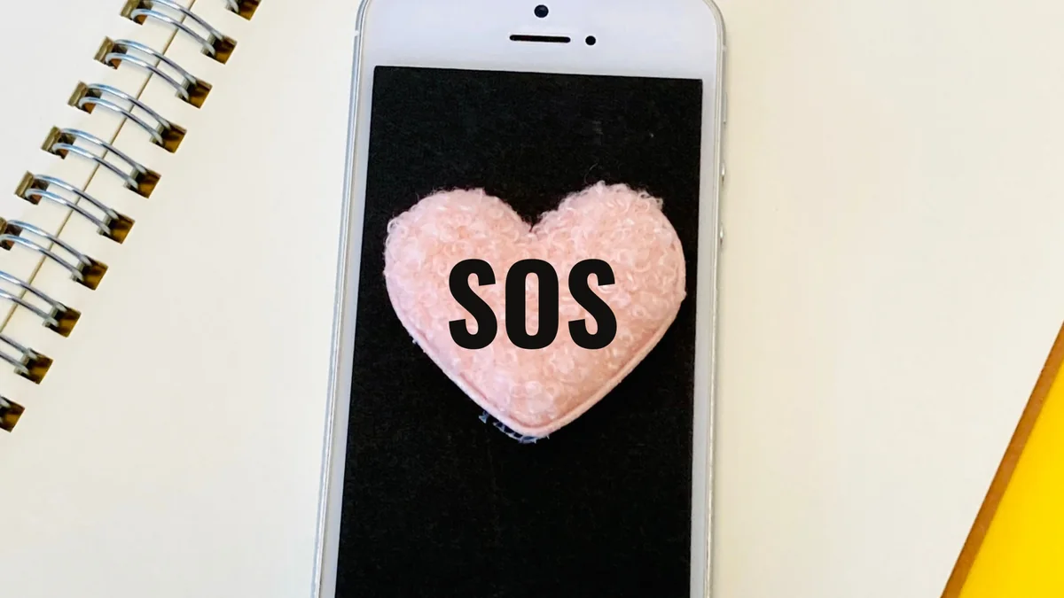 スマートフォンのSOS画面