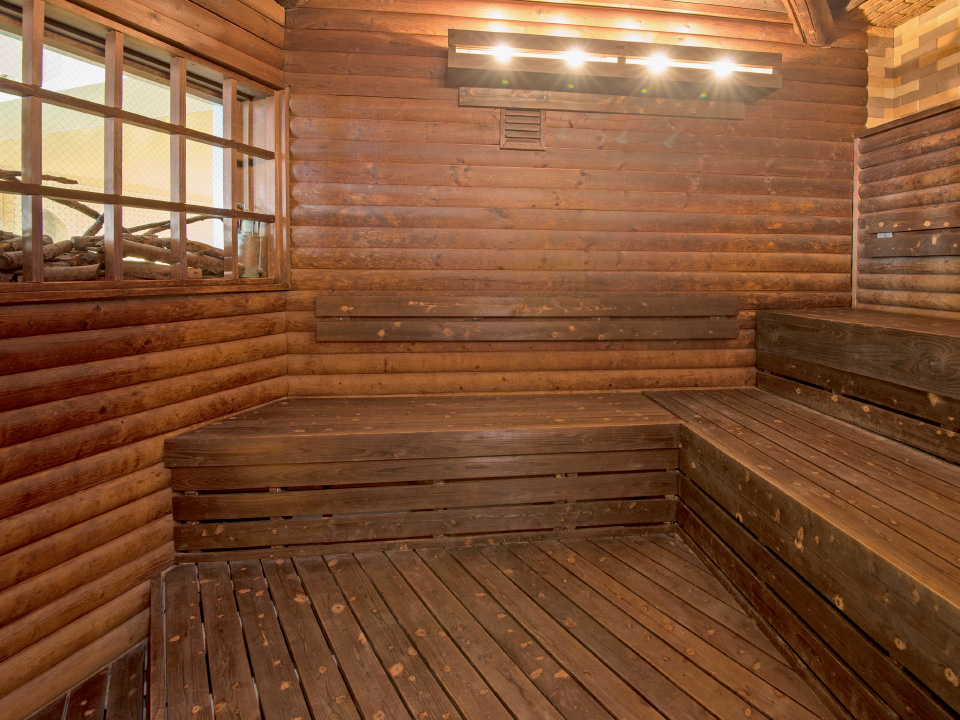 Spa LaQuaの男性用高温サウナ「オールドログ」