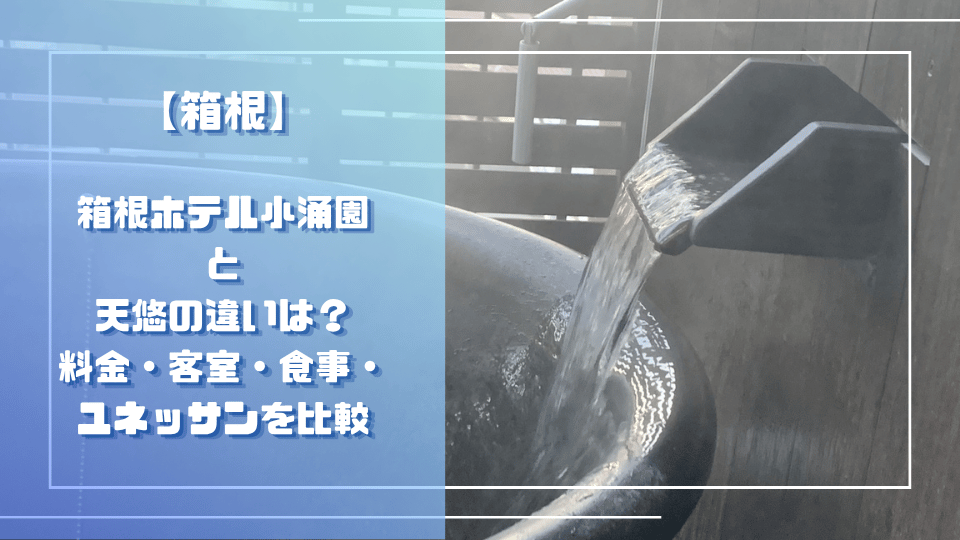 箱根ホテル小涌園と天悠の違いは？料金・客室・食事・ユネッサンを比較のサムネイル